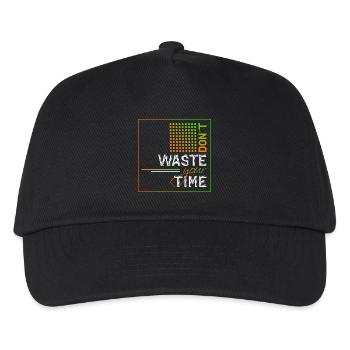Ne perdez pas votre temps - Casquette de baseball Enfant - noir - Devant