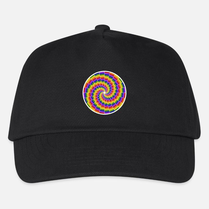 Farbige Spirale Kunstgestaltung - Kinder Basecap - Schwarz