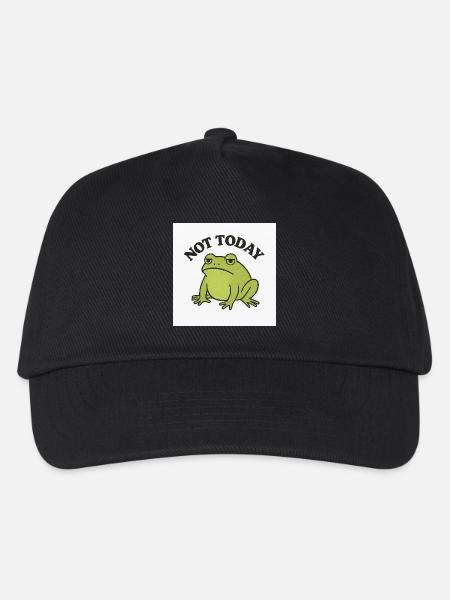 Lustiger Frosch mit Statement Text - Kinder Basecap - Schwarz
