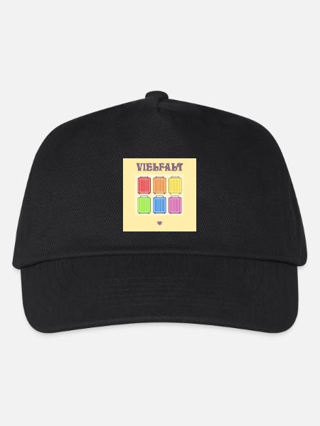 VIELFALT INKLUSION PRIDE KOFFER - Kinder Basecap - Schwarz