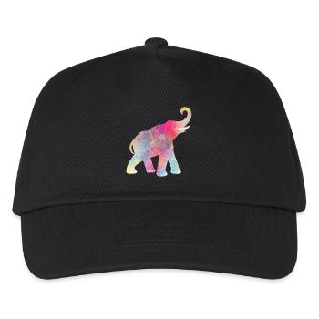 Yoga Holi Festival India Elephant colorful om - Kids’ Baseball Cap - black - Front