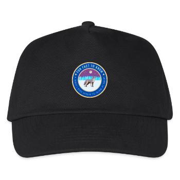 A wolf's eyes appear to glow at night - Kids’ Baseball Cap - black - Front