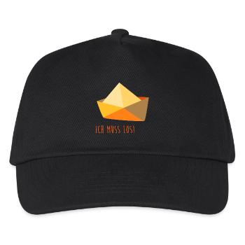 Boat Rowing Sea Ship Paper Boat Holiday Maritime - Kids’ Baseball Cap - black - Front