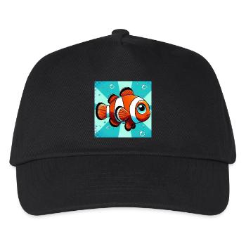 Clownfisch - Kinder Basecap - Schwarz - Vorne