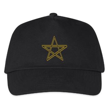 Pentacle Line Art Symbol - Kids’ Baseball Cap - black - Front