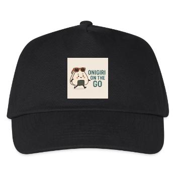 Onigiri für unterwegs - Kinder Basecap - Schwarz - Vorne