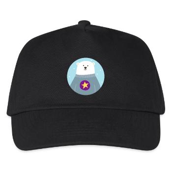 Polar Bear Star Polar North Pole Nursery skandi - Kids’ Baseball Cap - black - Front
