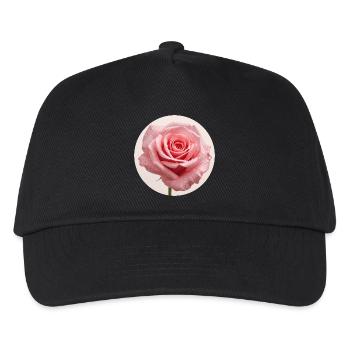 Delicate rose blossom with water drops - Kids’ Baseball Cap - black - Front
