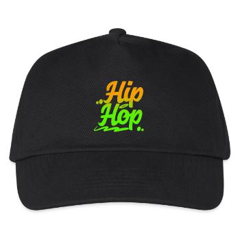 Hip Hop - Kinder Basecap - Schwarz - Vorne