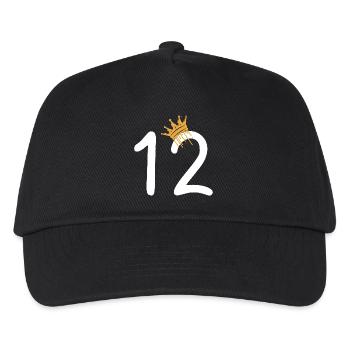 12 - Kids’ Baseball Cap - black - Front