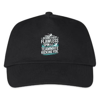 Behind Every Flawless Spin Swimming Teammate - Kids’ Baseball Cap - black - Front