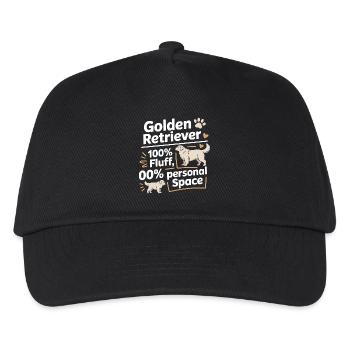 Golden Retriever Kein persönlicher Raum Kunstwerk - Kinder Basecap - Schwarz - Vorne