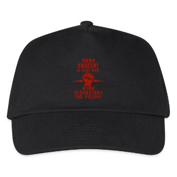 Rebellisches Rot – Widerstand im Grunge-Stil - Kinder Basecap - Schwarz - Vorne