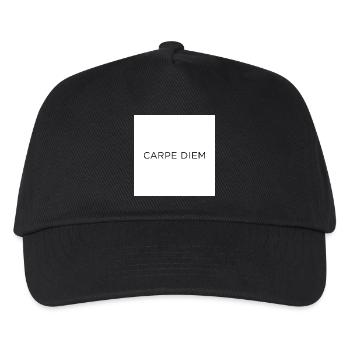 Carpe Diem Motivierendes Zitat - Kinder Basecap - Schwarz - Vorne