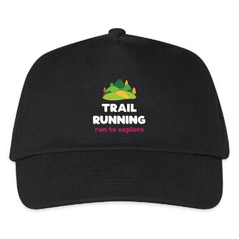 Trailrunning – Laufen, um die Welt zu erkunden - Kinder Basecap - Schwarz - Vorne