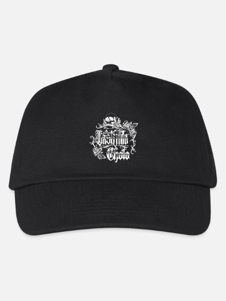 Skull Rose Gothic Design - Kinder Basecap - Schwarz