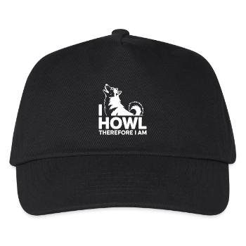 Ich heule, also bin ich ein heiserer Wolf - Kinder Basecap - Schwarz - Vorne