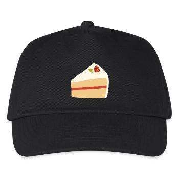 Strawberry Cream Pie Illustration - Kids’ Baseball Cap - black - Front