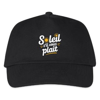 soleil s'il vous plait - sommerzeit - Kinder Basecap - Schwarz - Vorne