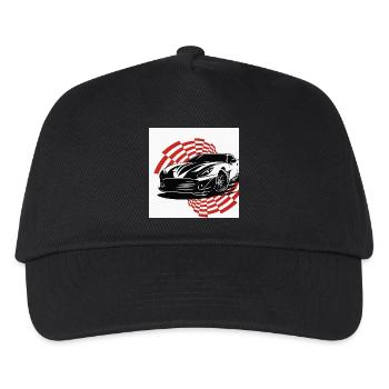 Ein Sportwagen mit dynamischem Stil - Kinder Basecap - Schwarz - Vorne