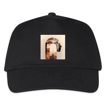 Introspective journey with nature silhouette - Kids’ Baseball Cap - black - Front