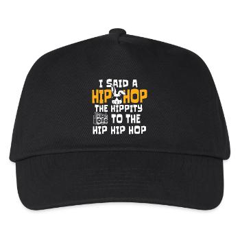 Hip Hop Die Hippität Zum Hip Classic Rap Zitat - Kinder Basecap - Schwarz - Vorne