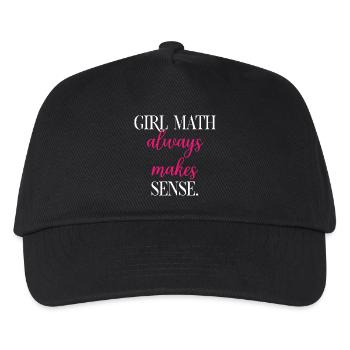 Girl Math Always Makes Perfect Sense Logic	 - Kids’ Baseball Cap - black - Front