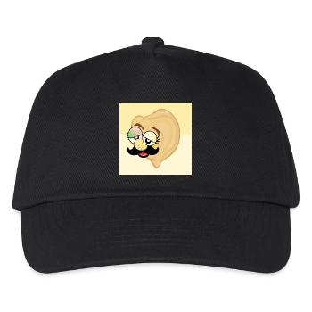Kichererbsen Papa Schnurrbart - Kinder Basecap - Schwarz - Vorne