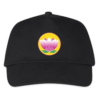 Lotusblume Meditation  - Kinder Basecap - Schwarz - Vorne