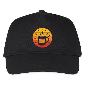 Retro Fall Season Pumpkin Spice - Kids’ Baseball Cap - black - Front