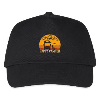 Happy Camper Camper Camping - Casquette de baseball Enfant - noir - Devant