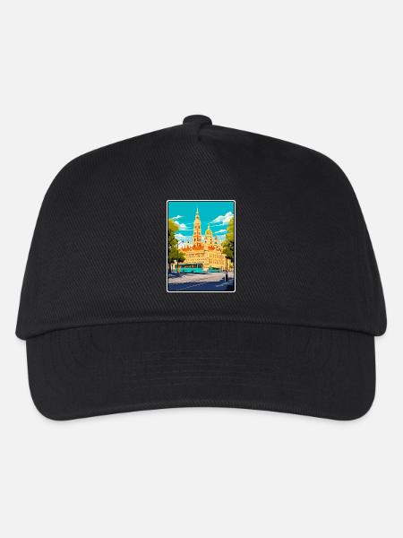 Wien Österreich Vintage Stadtbild Kunst Illustration - Kinder Basecap - Schwarz