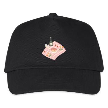 Feier Picknick Party Design - Kinder Basecap - Schwarz - Vorne
