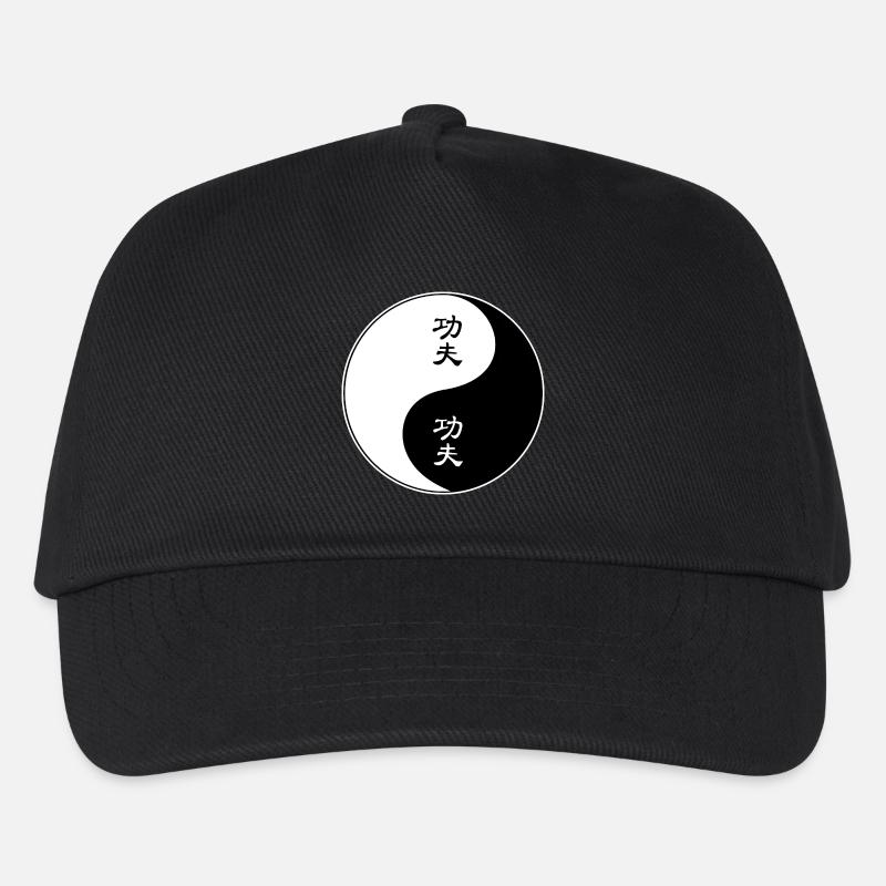 Yin Yang Kung Fu Symbol Design - Kinder Basecap - Schwarz