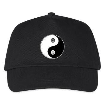 Tao Yin Yang Lotus Motiv - Kinder Basecap - Schwarz - Vorne