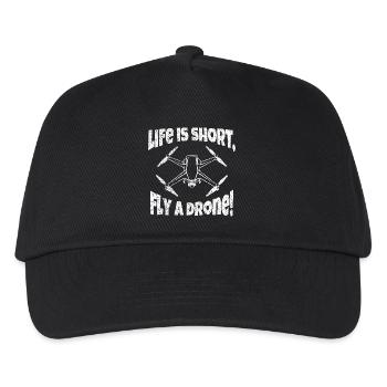 Life is short fly a drone drone pilot - Kids’ Baseball Cap - black - Front
