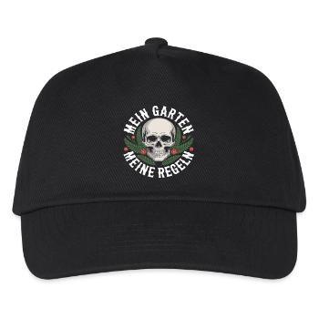 Mein Garten, meine Regeln - Kinder Basecap - Schwarz - Vorne