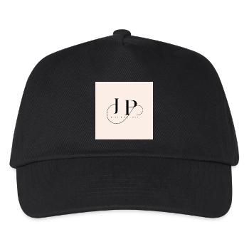 Elegantes Monogramm mit inspirierendem Motto - Kinder Basecap - Schwarz - Vorne