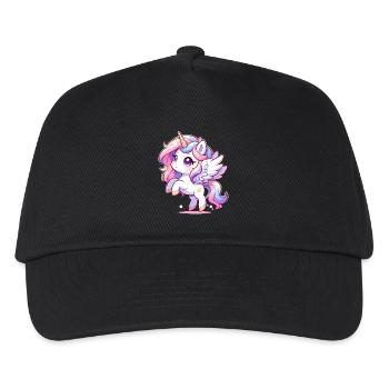Magisches Einhorn - Kinder Basecap - Schwarz - Vorne
