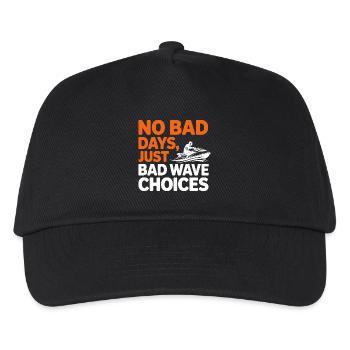 Lustige Jetski-Wave-Entscheidungen - Kinder Basecap - Schwarz - Vorne