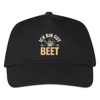 Garten - ich bin gut im Beet - Kinder Basecap - Schwarz - Vorne