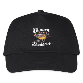 Blumendealerin - Kinder Basecap - Schwarz - Vorne