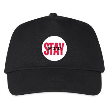 Stay Fit Motivationsdesign - Kinder Basecap - Schwarz - Vorne