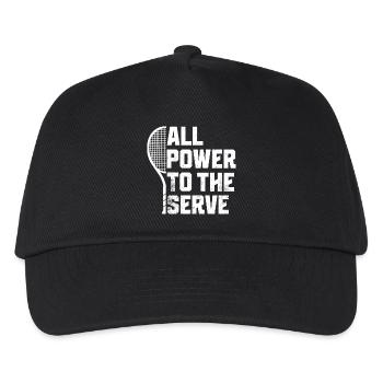 Tennis Shirt Power Serve - Kinder Basecap - Schwarz - Vorne