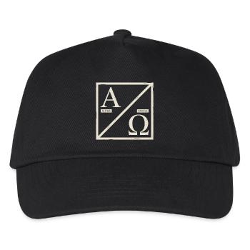 Christlich Alpha Omega Zeichen Deines Glaubens - Kinder Basecap - Schwarz - Vorne