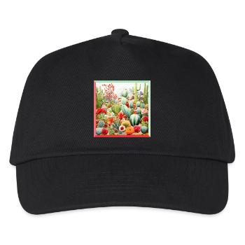 Stickerei Kakteen Sammlung Garten Landschaft  - Kinder Basecap - Schwarz - Vorne