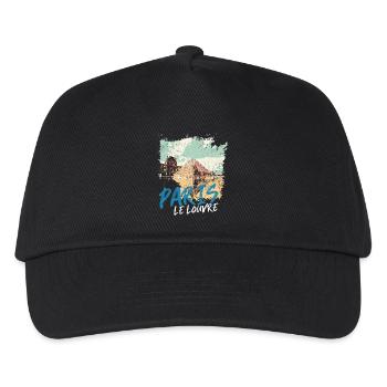 Pyramide du Louvre et Monuments de Paris - Casquette de baseball Enfant - noir - Devant