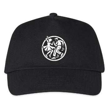 Rock ’n’ Roll Silhouetten Design - Kinder Basecap - Schwarz - Vorne