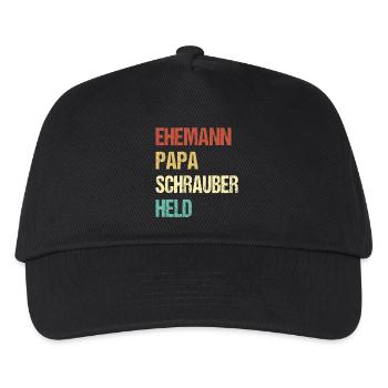 Husband Dad Mechanic Hero - Kids’ Baseball Cap - black - Front