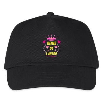Königin des Apéro Couronne und der Cocktails - Kinder Basecap - Schwarz - Vorne